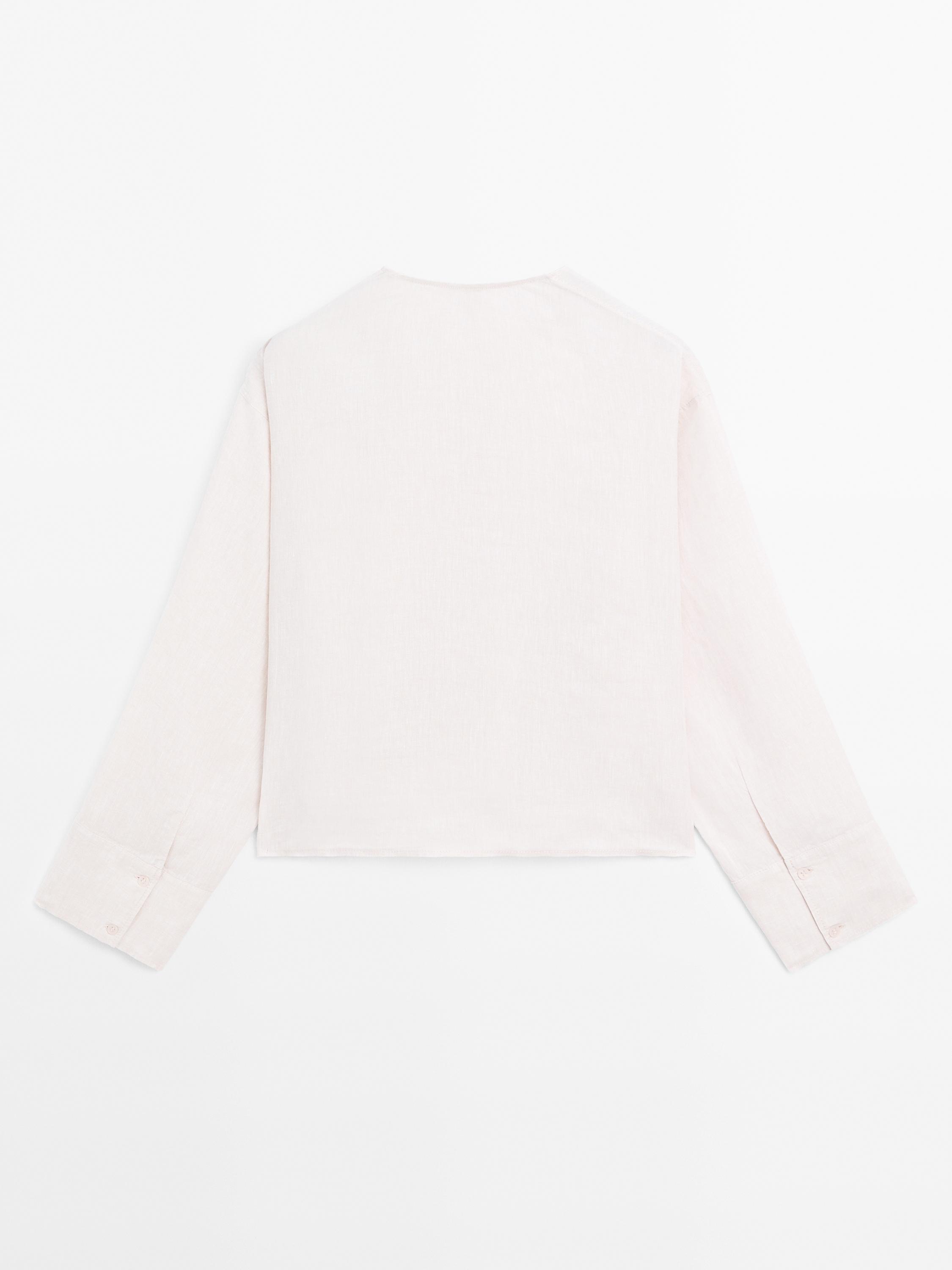 Chemisier boutonné fluide 100 % lin